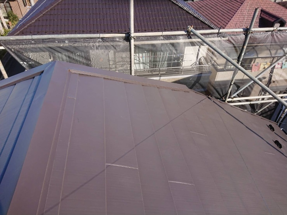 ガルバリウムの屋根（カバー工法）松戸市S様邸